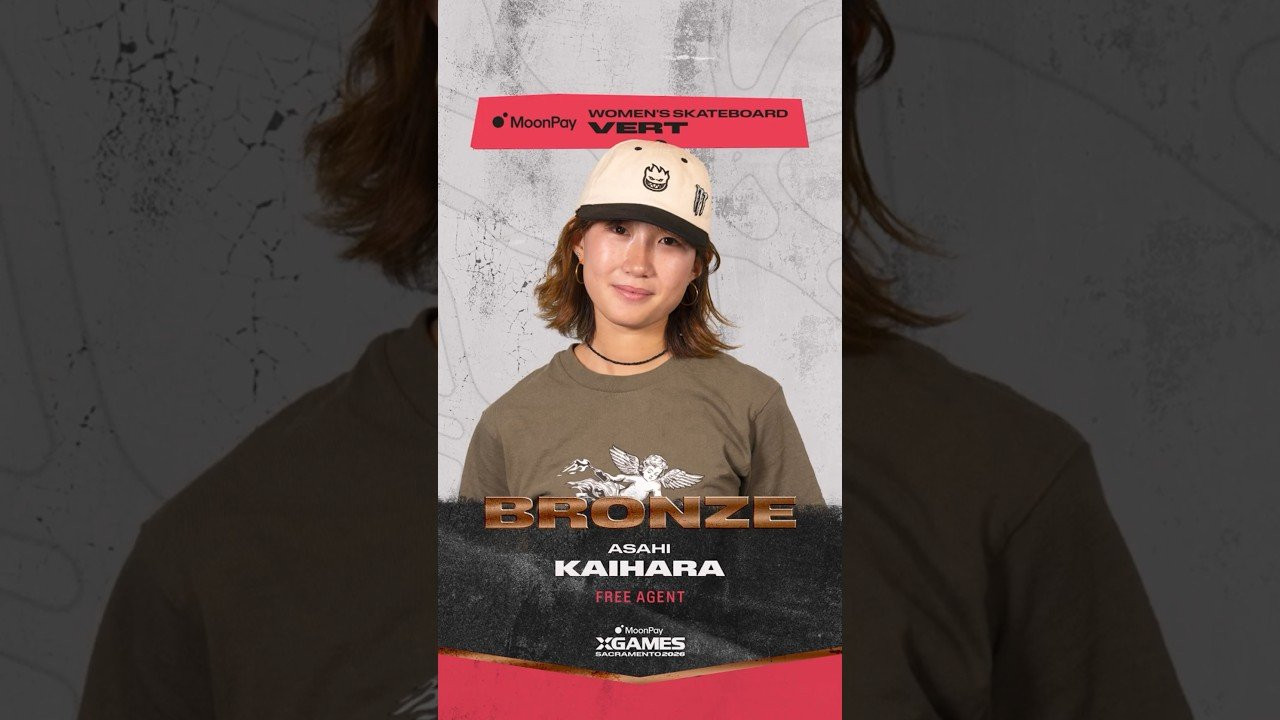 Asahi Kaihara takes bronze in @moonpay Women’s Skateboard Vert at MoonPay X Games Sacramento! 🥉<br />____<br /><br />X Games — your destination for all things action sports, music, lifestyle and everything in between. <br /><br />Visit our official homepage at http://xgames.com for more coverage and highlights.<br /><br />SUBSCRIBE: https://www.youtube.com/XGames<br /><br />Check us on Social @XGames:<br />Instagram ► https://instagram.com/xgames<br />TikTok ► https://www.tiktok.com/@XGames<br />Twitter ► https://twitter.com/xgames<br />Facebook ► https://facebook.com/XGames<br />Twitch ► https://www.twitch.tv/xgames<br />Snapchat ► @xgames<br /><br />Thanks for watching #XGames!