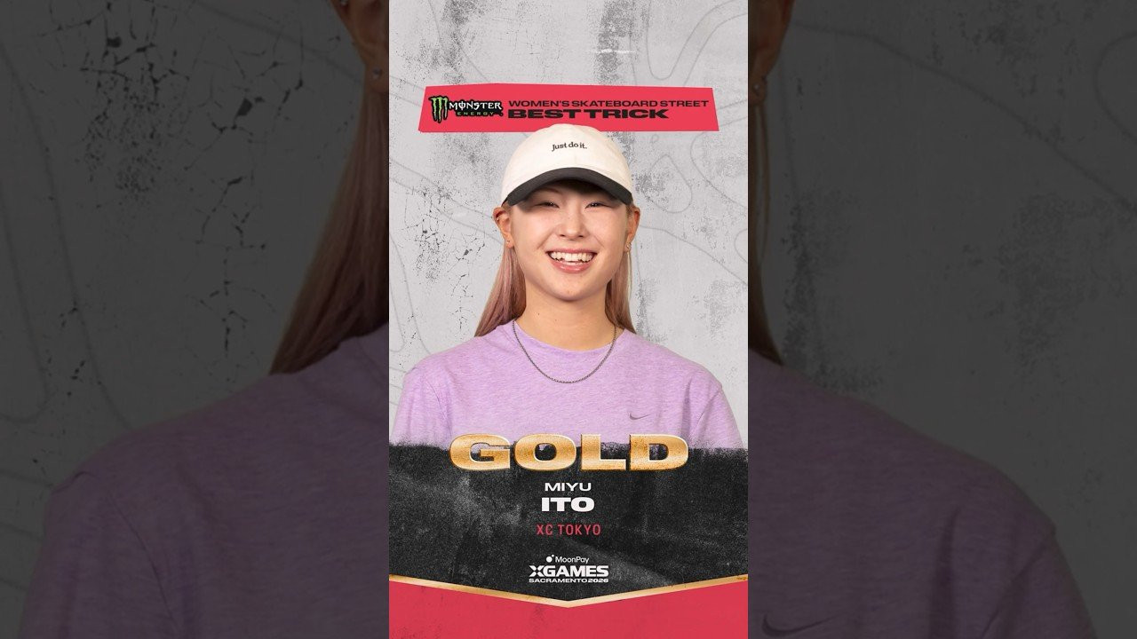 Miyu Ito wins gold for XC Tokyo with a frontside bluntslide shuv-it out of the 12-stair handrail in @monsterenergy Women’s Skateboard Street Best Trick at @moonpay X Games Sacramento! 🥇<br />____<br /><br />X Games — your destination for all things action sports, music, lifestyle and everything in between. <br /><br />Visit our official homepage at http://xgames.com for more coverage and highlights.<br /><br />SUBSCRIBE: https://www.youtube.com/XGames<br /><br />Check us on Social @XGames:<br />Instagram ► https://instagram.com/xgames<br />TikTok ► https://www.tiktok.com/@XGames<br />Twitter ► https://twitter.com/xgames<br />Facebook ► https://facebook.com/XGames<br />Twitch ► https://www.twitch.tv/xgames<br />Snapchat ► @xgames<br /><br />Thanks for watching #XGames!