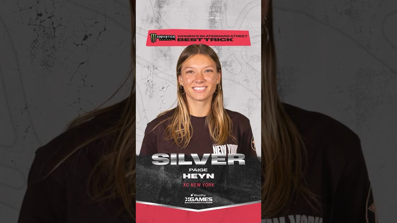Paige Heyn earns silver for XC New York with a switch 50-50 on the 12-stair handrail in @monsterenergy Women’s Skateboard Street Best Trick at @moonpay X Games Sacramento! 🥈<br />____<br /><br />X Games — your destination for all things action sports, music, lifestyle and everything in between. <br /><br />Visit our official homepage at http://xgames.com for more coverage and highlights.<br /><br />SUBSCRIBE: https://www.youtube.com/XGames<br /><br />Check us on Social @XGames:<br />Instagram ► https://instagram.com/xgames<br />TikTok ► https://www.tiktok.com/@XGames<br />Twitter ► https://twitter.com/xgames<br />Facebook ► https://facebook.com/XGames<br />Twitch ► https://www.twitch.tv/xgames<br />Snapchat ► @xgames<br /><br />Thanks for watching #XGames!