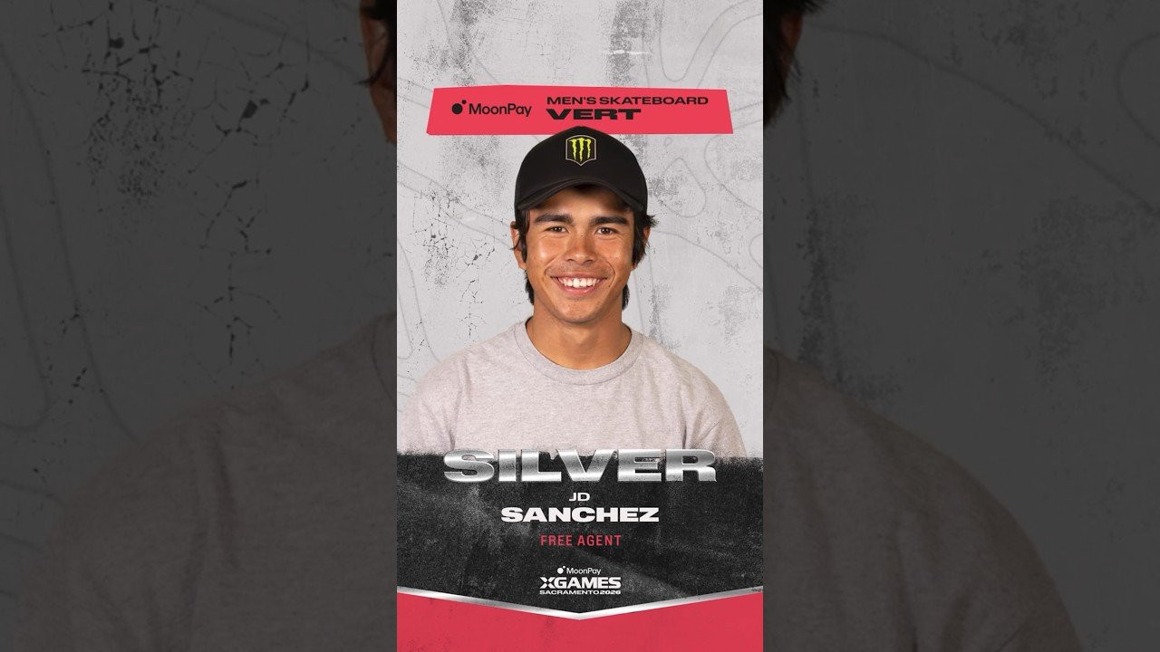 JD Sanchez secures the silver in MoonPay Men’s Skateboard Vert at @moonpay X Games Sacramento! 🥈<br />____<br /><br />X Games — your destination for all things action sports, music, lifestyle and everything in between. <br /><br />Visit our official homepage at http://xgames.com for more coverage and highlights.<br /><br />SUBSCRIBE: https://www.youtube.com/XGames<br /><br />Check us on Social @XGames:<br />Instagram ► https://instagram.com/xgames<br />TikTok ► https://www.tiktok.com/@XGames<br />Twitter ► https://twitter.com/xgames<br />Facebook ► https://facebook.com/XGames<br />Twitch ► https://www.twitch.tv/xgames<br />Snapchat ► @xgames<br /><br />Thanks for watching #XGames!