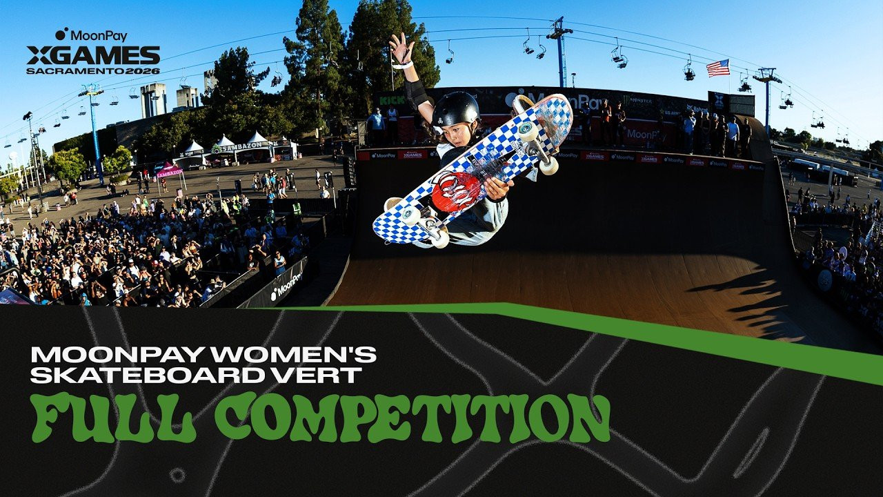 Watch the full MoonPay Women's Skateboard Vert competition from MoonPay X Games Sacramento 2026!<br /><br />Vert is a style of skateboarding performed on a large halfpipe, where athletes ride back and forth on steep transitions and perform tricks in the air above the coping. Athletes are judged based on amplitude, difficulty, variety, style, and execution. The best run counts, and it's all about putting together a powerful, clean, and technical performance.<br /><br />____<br /><br />X Games — your destination for all things action sports, music, lifestyle and everything in between. <br /><br />Visit our official homepage at http://xgames.com for more coverage and highlights.<br /><br />SUBSCRIBE: https://www.youtube.com/XGames<br /><br />Check us on Social @XGames:<br />Instagram ► https://instagram.com/xgames<br />TikTok ► https://www.tiktok.com/@XGames<br />Twitter ► https://twitter.com/xgames<br />Facebook ► https://facebook.com/XGames<br />Twitch ► https://www.twitch.tv/xgames<br />Snapchat ► @xgames<br /><br />Thanks for watching #XGames!