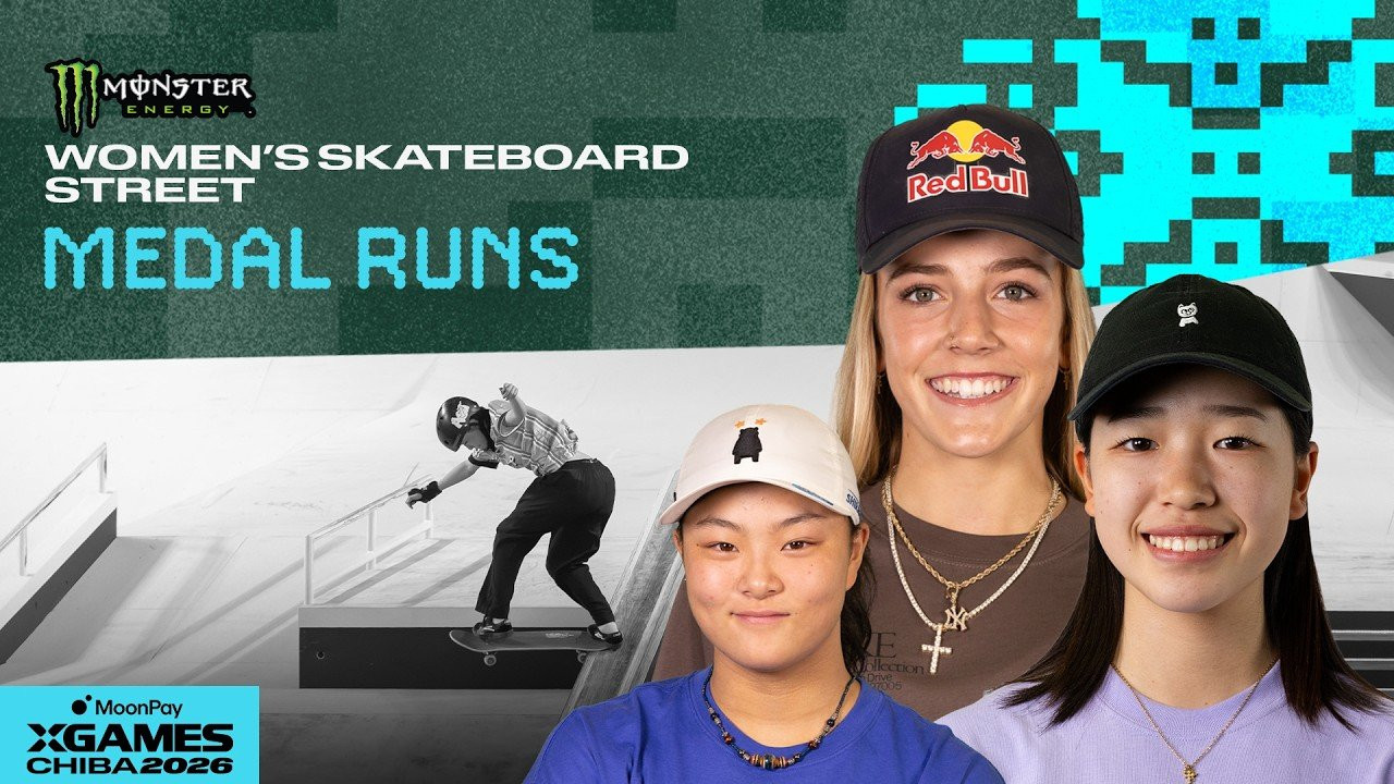 Watch the Top 3 Medal Runs from Monster Energy Women's Skateboard Street competition from MoonPay X Games Chiba 2026!<br /><br />Women's Skateboard Street Medalists:<br />🥇 Chloe Covell<br />🥈 Coco Yoshizawa<br />🥉 Ibuki Matsumoto<br /><br />Street is a style of skateboarding that takes place on a course simulating urban terrain using everyday objects such as curbs, stairs, handrails, benches and quarterpipes as obstacles. Skateboarders use these obstacles to perform a variety of tricks, grinds and board flips, often combining multiple maneuvers into a single trick. Skateboard Street requires a high level of creativity, adaptability and technical skill, as riders must navigate the urban landscape and perform with precision and control. Competitions in skateboard street involve riders performing a series of timed runs, with judges evaluating the difficulty, execution and originality of their tricks.<br /><br />____<br /><br />X Games — your destination for all things action sports, music, lifestyle and everything in between. <br /><br />Visit our official homepage at http://xgames.com for more coverage and highlights.<br /><br />SUBSCRIBE: https://www.youtube.com/XGames<br /><br />Check us on Social @XGames:<br />Instagram ► https://instagram.com/xgames<br />TikTok ► https://www.tiktok.com/@XGames<br />Twitter ► https://twitter.com/xgames<br />Facebook ► https://facebook.com/XGames<br />Twitch ► https://www.twitch.tv/xgames<br />Snapchat ► @xgames<br /><br />Thanks for watching #XGames!