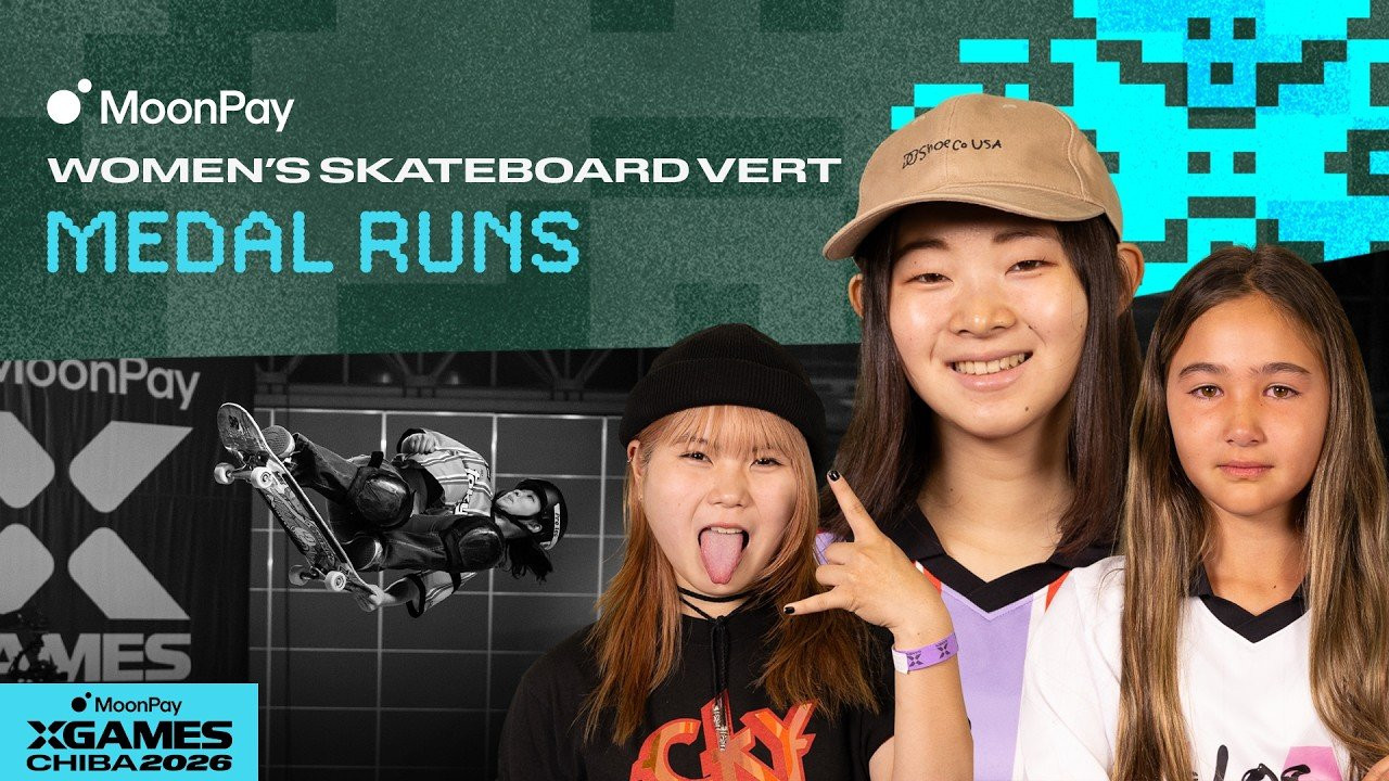 Watch the Top 3 Medal Runs from MoonPay Women's Skateboard Vert competition from MoonPay X Games Chiba 2026!<br /><br />Women's Skateboard Vert Medalists:<br />🥇 Mizuho Hasegawa<br />🥈 Mia Kretzer<br />🥉 Juno Matsuoka<br /><br />Vert is a style of skateboarding performed on a large halfpipe, where athletes ride back and forth on steep transitions and perform tricks in the air above the coping. Athletes are judged based on amplitude, difficulty, variety, style, and execution. The best run counts, and it's all about putting together a powerful, clean, and technical performance.<br /><br />____<br /><br />X Games — your destination for all things action sports, music, lifestyle and everything in between. <br /><br />Visit our official homepage at http://xgames.com for more coverage and highlights.<br /><br />SUBSCRIBE: https://www.youtube.com/XGames<br /><br />Check us on Social @XGames:<br />Instagram ► https://instagram.com/xgames<br />TikTok ► https://www.tiktok.com/@XGames<br />Twitter ► https://twitter.com/xgames<br />Facebook ► https://facebook.com/XGames<br />Twitch ► https://www.twitch.tv/xgames<br />Snapchat ► @xgames<br /><br />Thanks for watching #XGames!