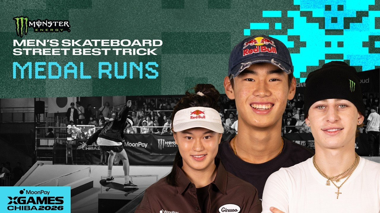 Watch the Top 3 Medal Runs from Monster Energy Men’s Skateboard Street Best Trick competition from MoonPay X Games Chiba 2026!<br /><br />Skateboard Street Best Trick Medalists:<br />🥇 Juni Kang<br />🥈 Filipe Mota<br />🥉 Ginwoo Onodera<br /><br />Street is a style of skateboarding that takes place on a course simulating urban terrain using everyday objects such as curbs, stairs, handrails, benches and quarterpipes as obstacles. Skateboarders use these obstacles to perform a variety of tricks, grinds and board flips, often combining multiple maneuvers into a single trick. Skateboard street requires a high level of creativity, adaptability and technical skill, as riders must navigate the urban landscape and perform with precision and control. Skateboard Street Best Trick sees riders performing a single trick on a chosen feature, with judges evaluating them on difficulty, execution and originality.<br /><br />____<br /><br />X Games — your destination for all things action sports, music, lifestyle and everything in between. <br /><br />Visit our official homepage at http://xgames.com for more coverage and highlights.<br /><br />SUBSCRIBE: https://www.youtube.com/XGames<br /><br />Check us on Social @XGames:<br />Instagram ► https://instagram.com/xgames<br />TikTok ► https://www.tiktok.com/@XGames<br />Twitter ► https://twitter.com/xgames<br />Facebook ► https://facebook.com/XGames<br />Twitch ► https://www.twitch.tv/xgames<br />Snapchat ► @xgames<br /><br />Thanks for watching #XGames!