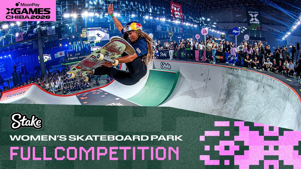 Watch the full Stake Women's Skateboard Park competition at MoonPay X Games Chiba 2026!<br /><br />Women's Skateboard Park Athletes:<br />✖️ Hinano Kusaki<br />✖️ Heili Sirvio<br />✖️ Bryce Wettstein<br />✖️ Mizuho Hasegawa<br />✖️ Lilly Erickson<br />✖️ Cocona Hiraki<br />✖️ Raicca Ventura<br />✖️ Sky Brown<br /><br />Park is a style of skateboarding featuring a variety of obstacles such as ramps, bowls, quarterpipes and ledges arranged in a challenging and creative layout. Skateboarders use these obstacles to perform a variety of tricks, airs and grinds, incorporating a majority or all features into a single run. Competitors will be judged based on execution of maneuvers, degree of difficulty, variety, continuity of run, originality and style, amplitude (height of airs) and use of the course.<br /><br />____<br /><br />X Games — your destination for all things action sports, music, lifestyle and everything in between. <br /><br />Visit our official homepage at http://xgames.com for more coverage and highlights.<br /><br />SUBSCRIBE: https://www.youtube.com/XGames<br /><br />Check us on Social @XGames:<br /><br />✖️ Instagram ► https://instagram.com/xgames<br />✖️ TikTok ► https://www.tiktok.com/@XGames<br />✖️ X/Twitter ► https://x.com/xgames<br />✖️ Facebook ► https://facebook.com/XGames<br />✖️ Twitch ► https://www.twitch.tv/xgames<br />✖️ Snapchat ► @xgames<br /><br />Thanks for watching #XGames!