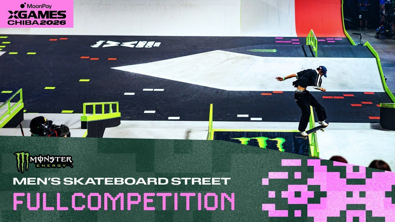 Watch the full Monster Energy Men's Skateboard Street competition from MoonPay X Games Chiba 2026!<br /><br />Men's Skateboard Street Athletes:<br />✖️ Keyaki Ike<br />✖️ Kairi Netsuke<br />✖️ Julian Agliardi<br />✖️ Jagger Eaton<br />✖️ Toa Sasaki<br />✖️ Dashawn Jordan<br />✖️ Giovanni Vianna<br />✖️ Filipe Mota<br />✖️ Sora Shirai<br />✖️ Braden Hoben<br />✖️ Juni Kang<br />✖️ Ginwoo Onodera<br /><br />Street is a style of skateboarding that takes place on a course simulating urban terrain using everyday objects such as curbs, stairs, handrails, benches and quarterpipes as obstacles. Skateboarders use these obstacles to perform a variety of tricks, grinds and board flips, often combining multiple maneuvers into a single trick. Skateboard Street requires a high level of creativity, adaptability and technical skill, as riders must navigate the urban landscape and perform with precision and control. Competitions in Skateboard Street involve riders performing a series of timed runs, with judges evaluating the difficulty, execution and originality of their tricks.<br /><br />____<br /><br />X Games — your destination for all things action sports, music, lifestyle and everything in between. <br /><br />Visit our official homepage at http://xgames.com for more coverage and highlights.<br /><br />SUBSCRIBE: https://www.youtube.com/XGames<br /><br />Check us on Social @XGames:<br /><br />✖️ Instagram ► https://instagram.com/xgames<br />✖️ TikTok ► https://www.tiktok.com/@XGames<br />✖️ X/Twitter ► https://x.com/xgames<br />✖️ Facebook ► https://facebook.com/XGames<br />✖️ Twitch ► https://www.twitch.tv/xgames<br />✖️ Snapchat ► @xgames<br /><br />Thanks for watching #XGames!