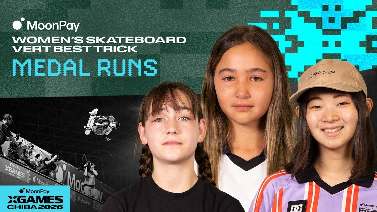 Watch the Top 3 Medal Runs from MoonPay Women's Skateboard Vert Best Trick competition from MoonPay X Games Chiba 2026!<br /><br />Women's Skateboard Vert Best Trick Medalists:<br />🥇 Mia Kretzer<br />🥈 Mizuho Hasegawa<br />🥉 Reese Nelson<br /><br />This event features the top women vert skaters going all-in to land their most difficult single tricks on the massive vert ramp. With no run structure, athletes have multiple attempts to stick their most technical and stylish moves, aiming to impress judges with execution, difficulty, and amplitude. It’s high-risk, high-reward action from the best in the game.<br /><br />____<br /><br />X Games — your destination for all things action sports, music, lifestyle and everything in between. <br /><br />Visit our official homepage at http://xgames.com for more coverage and highlights.<br /><br />SUBSCRIBE: https://www.youtube.com/XGames<br /><br />Check us on Social @XGames:<br /><br />✖️ Instagram ► https://instagram.com/xgames<br />✖️ TikTok ► https://www.tiktok.com/@XGames<br />✖️ X/Twitter ► https://x.com/xgames<br />✖️ Facebook ► https://facebook.com/XGames<br />✖️ Twitch ► https://www.twitch.tv/xgames<br />✖️ Snapchat ► @xgames<br /><br />Thanks for watching #XGames!