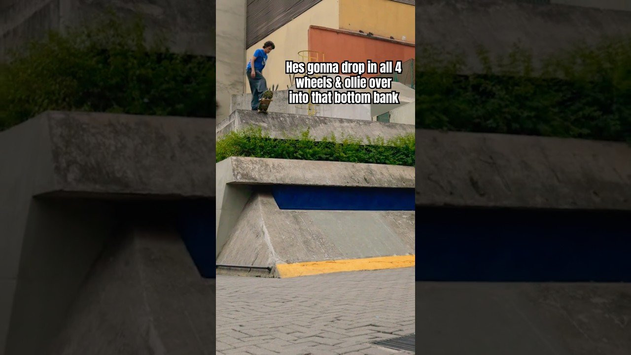 Craaazzzyy drop in ollie. 🤯<br /><br />Follow em! 👉 https://www.instagram.com/tauan_torress?igsh=NTc4MTIwNjQ2YQ==