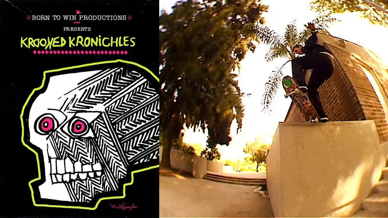 Krooked Skateboarding Presents: “Krooked Kronichles”<br /><br />Full Length Krooked Kronichles Plus Bonus Disc Including<br /><br />Video by Tommy Guerrero, Mark Gonzales, Darin Howard, Gabe Morford, Mic-E Reyes, Jim Thiebaud and Dan Vellucci for Krooked Skateboarding. Featuring Bobby Worrest, Brian Anderson, Cairo Foster, Caswell Berry, Chad Muska, Christian Hosoi, Daewon Song, Dan Drehobl, Darrell Stanton, Donny Barley, Dustin Dollin, Eric Dressen, Guy Mariano, Jake Brown, James Kelch, Jason Dill, Jay Adams, Jesse Martinez, John Cardiel, Kareem Campbell, Keith Hufnagel, Lance Mountain, Malcolm Watson, Marc Johnson, Mark Gonzales, Matt Rodriguez, Natas Kaupas, Pat Duffy, Ricky Oyola, Ron Chatman, Rudy Johnson, Sean Sheffey, Shiloh Greathouse, Tommy Guerrero, Trainwreck, Van Wastell, Wura and Zered Bassett.<br /><br />Chapters<br />0:00:00 Intro<br />0:02:12 Van Wastell<br />0:05:15 Guests I<br />0:08:50 Mat O'Brien<br />0:09:14 Pivotage<br />0:10:41 Dan Drehobl<br />0:14:12 Guests II<br />0:17:32 7 Blocks<br />0:19:02 Bobby Worrest<br />0:22:09 Mark Gonzales<br />0:27:15 Credits<br /><br />0:37:34 Van Guest Edit<br />0:40:41 Drehobl Guest Edit<br />0:43:33 Bobby Guest Edit<br />0:46:10 Mark Guest Edit<br />0:48:53 Out Takes<br />0:58:16 7 Hours With Mark<br />1:08:13 TG Primitive<br />1:10:03 Mark On Allen<br />1:15:14 Kamau<br />1:16:51 Mat O'Brien<br />1:19:30 Neckface<br />1:21:31 Rich Jacobs<br />1:24:59 Krooked Family<br />1:28:26 Japan Trip<br />1:32:25 International<br />1:36:25 Cold Water<br /><br />If you have Proper Skate Videos Digitized VHS Tapes or DVDs, please feel free to join our Discord Server and help us to Archive old physical Skate Videos.<br /><br />Odysee: https://odysee.com/@SkateVideoLibrary<br />Discord: https://discord.me/skatevideolibrary<br /><br />Video: 960x720p, 59.94fps, 6000 kbps<br />Audio: Stereo, 48.0 kHz, 128 kbps