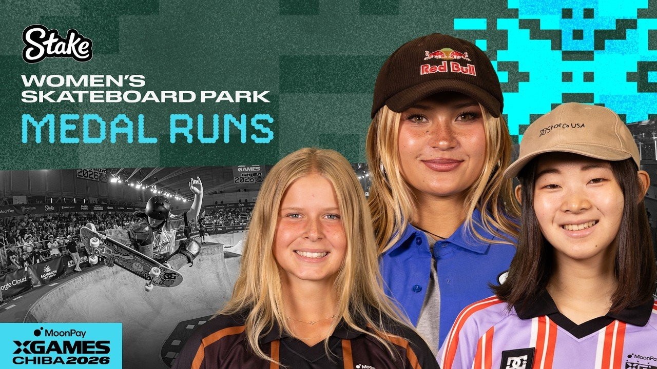 Watch the Top 3 Medal Runs from Stake Women's Skateboard Park competition at MoonPay X Games Chiba 2026!<br /><br />Women's Skateboard Park Medalists:<br />🥇 Sky Brown<br />🥈 Mizuho Hasegawa<br />🥉 Heili Sirvio<br /><br />Park is a style of skateboarding featuring a variety of obstacles such as ramps, bowls, quarterpipes and ledges arranged in a challenging and creative layout. Skateboarders use these obstacles to perform a variety of tricks, airs and grinds, incorporating a majority or all features into a single run. Competitors will be judged based on execution of maneuvers, degree of difficulty, variety, continuity of run, originality and style, amplitude (height of airs) and use of the course.<br /><br />____<br /><br />X Games — your destination for all things action sports, music, lifestyle and everything in between. <br /><br />Visit our official homepage at http://xgames.com for more coverage and highlights.<br /><br />SUBSCRIBE: https://www.youtube.com/XGames<br /><br />Check us on Social @XGames:<br /><br />✖️ Instagram ► https://instagram.com/xgames<br />✖️ TikTok ► https://www.tiktok.com/@XGames<br />✖️ X/Twitter ► https://x.com/xgames<br />✖️ Facebook ► https://facebook.com/XGames<br />✖️ Twitch ► https://www.twitch.tv/xgames<br />✖️ Snapchat ► @xgames<br /><br />Thanks for watching #XGames!