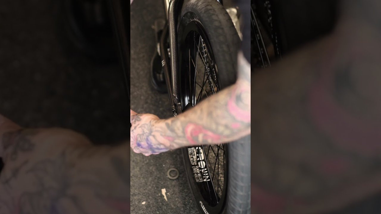 Felix Prangenberg fits the #SHIFT TA rear hub to his bike.<br /><br />The 14mm Thru-Axle slides straight through the peg, dropout and hub for a stronger, stiffer setup. <br /><br />Designed to work perfectly with WTP #TA frames, while also remaining compatible with all standard 14mm dropouts.<br /><br />• 14mm Thru-Axle system<br />• Works with TA frames & all 14mm dropouts<br />• Hybrid Freecoaster / Cassette<br />• MagnaDrive magnetic driver<br />• Triple hub bearings<br />• Adjustable slack