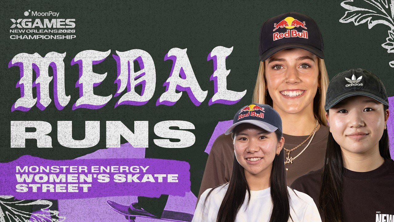 Watch the Top 3 Medal Runs from Monster Energy Women's Skateboard Street competition at MoonPay X Games League Championship in NOLA 2026!<br /><br />Monster Energy Women's Skateboard Street Medalists:<br />🥇 Chloe Covell<br />🥈 Momiji Nishiya<br />🥉 Yumeka Oda<br />____<br /><br />X Games — your destination for all things action sports, music, lifestyle and everything in between. <br /><br />Visit our official homepage at http://xgames.com for more coverage and highlights.<br /><br />SUBSCRIBE: https://www.youtube.com/XGames<br /><br />Check us on Social @XGames:<br /><br />✖️ Instagram ► https://instagram.com/xgames<br />✖️ TikTok ► https://www.tiktok.com/@XGames<br />✖️ X/Twitter ► https://x.com/xgames<br />✖️ Facebook ► https://facebook.com/XGames<br />✖️ Twitch ► https://www.twitch.tv/xgames<br />✖️ Snapchat ► @xgames<br /><br />Thanks for watching #XGames!