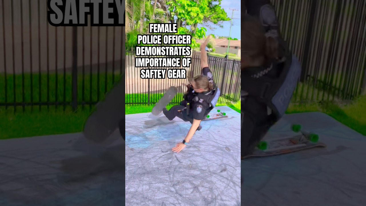 She did this on purpose to show the kids the dangers of skateboarding 💪
