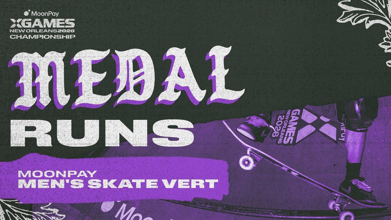 Watch the Top 3 Medal Runs from MoonPay Men's Skateboard Vert competition at the 2026 MoonPay X Games League Championship in NOLA 2026!<br /><br />MoonPay Men's Skateboard Vert Medalists:<br />🥇 Tom Schaar<br />🥈 Soya Inomata<br />🥉 Luigi Cini<br />____<br /><br />X Games — your destination for all things action sports, music, lifestyle and everything in between. <br /><br />Visit our official homepage at http://xgames.com for more coverage and highlights.<br /><br />SUBSCRIBE: https://www.youtube.com/XGames<br /><br />Check us on Social @XGames:<br /><br />✖️ Instagram ► https://instagram.com/xgames<br />✖️ TikTok ► https://www.tiktok.com/@XGames<br />✖️ X/Twitter ► https://x.com/xgames<br />✖️ Facebook ► https://facebook.com/XGames<br />✖️ Twitch ► https://www.twitch.tv/xgames<br />✖️ Snapchat ► @xgames<br /><br />Thanks for watching #XGames!