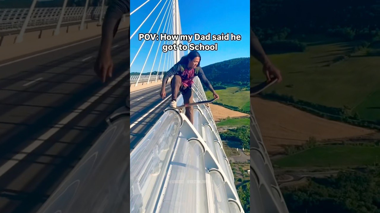 DROP IN ON THE BRIDGE! 🪂<br /><br />Follow em! 👉 https://www.instagram.com/joeconklinreal?igsh=NTc4MTIwNjQ2YQ==
