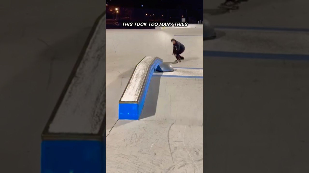 Grind bounce grind hop off rollie no comply 180?<br /><br />Got a trick name suggestion?! Lave it in the comments.<br /><br />Follow em! 👉 https://www.instagram.com/reel/Dbd743bh4ue/?igsh=NTc4MTIwNjQ2YQ==
