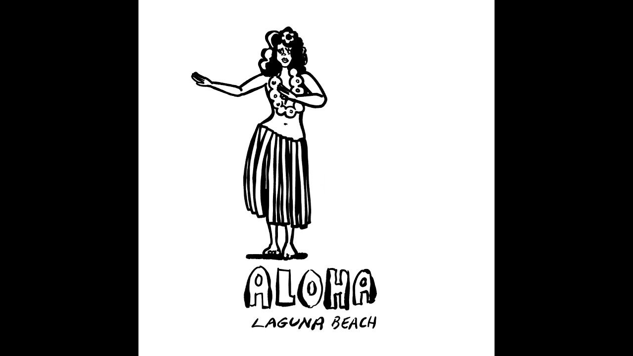 Feel the spirit of Aloha with this hula girl animation by artist Russ Pope for Thalia Surf in Laguna Beach.
