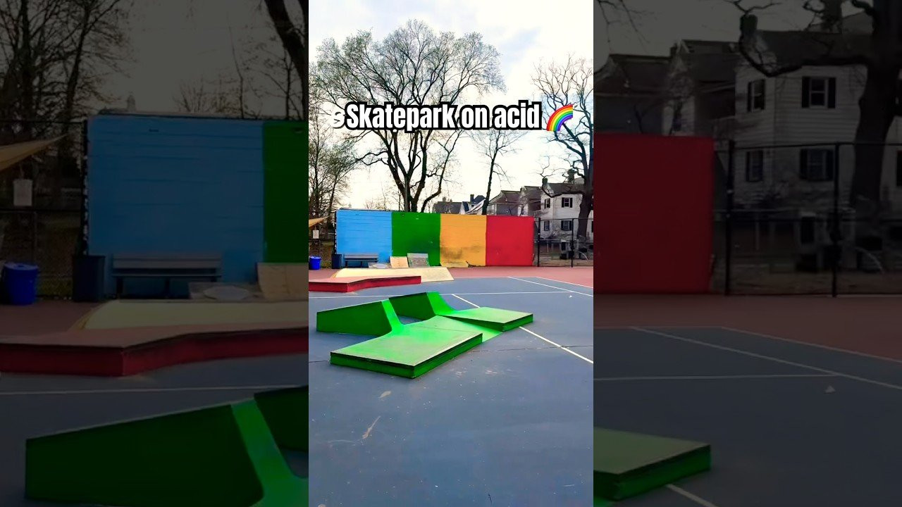 Skatepark on Acid 🕺🏽<br /><br />Follow em! 👉 https://www.instagram.com/talrodkey?igsh=NTc4MTIwNjQ2YQ==