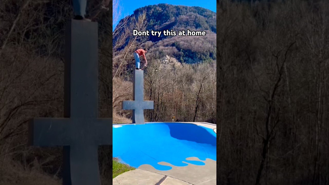 Climbing up there by itself is gnarly 😱<br /><br />Follow em! https://www.instagram.com/jojo.caralho?igsh=NTc4MTIwNjQ2YQ==