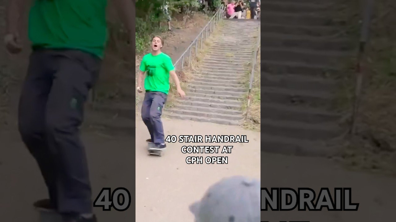 Contest on a 40 stair handrail?! 🤯🙅‍♂️