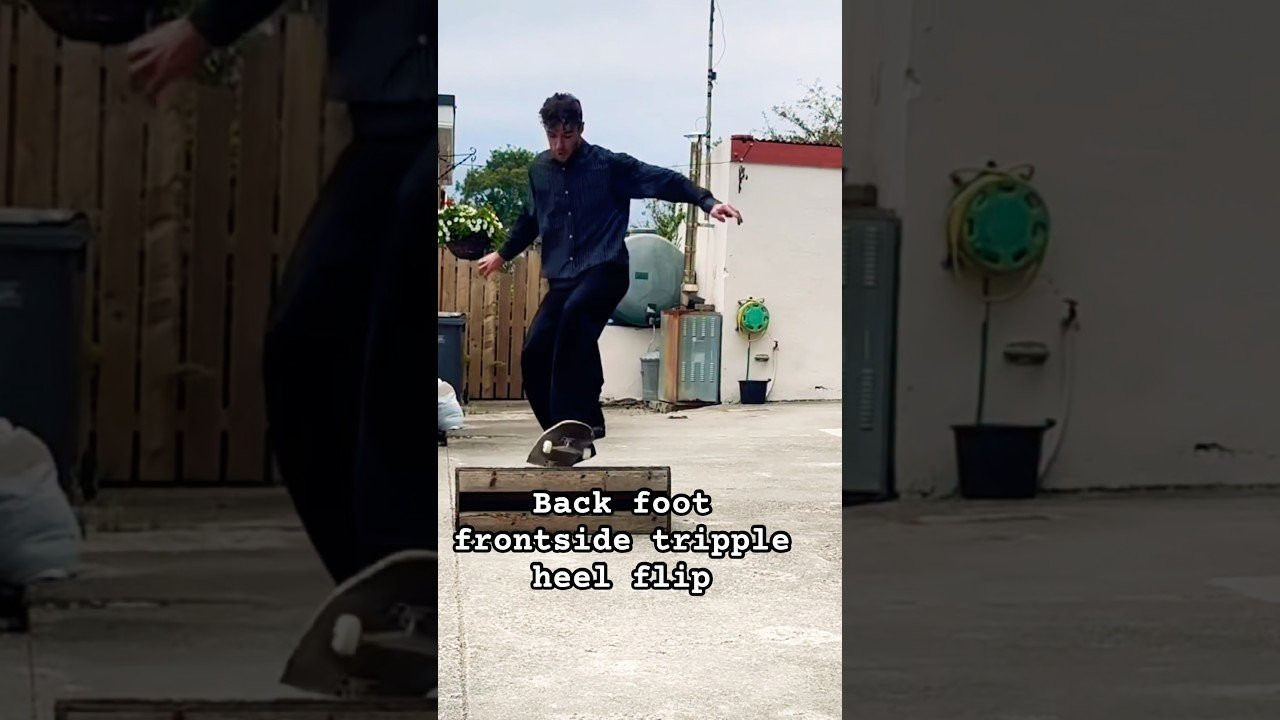 Back foot frontside triple heel flip 😳<br /><br />Follow em https://www.instagram.com/_jamiegriffin?igsh=NTc4MTIwNjQ2YQ==&igsi=NTc4MTIwNjQ2YQ==