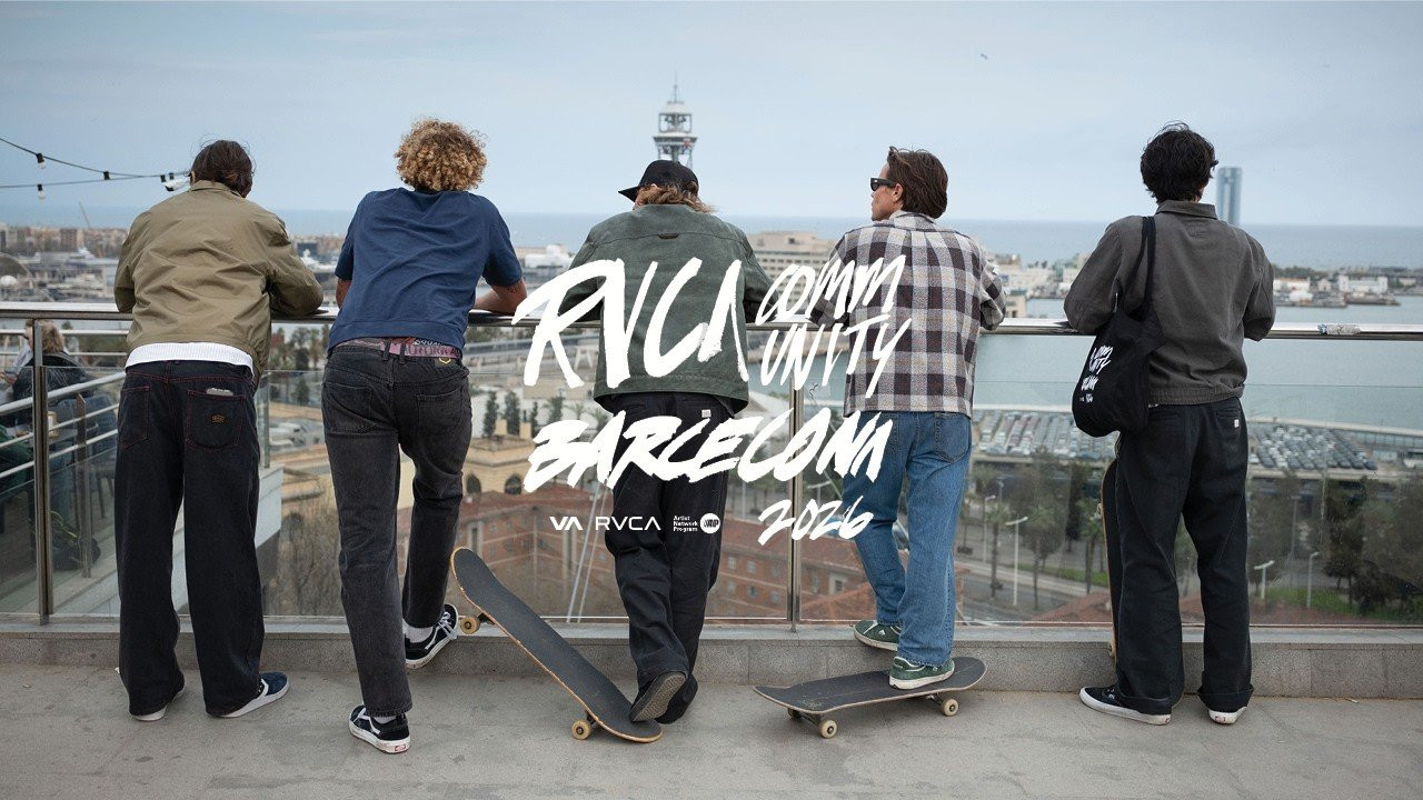 For the Fall 26 Collection, the RVCA Community headed to Barcelona with Kevin Spanky Long, Barney Page, Hugo Ortega, Kento Takahashi, Jett Dehaan, Julia Nar, and friends.