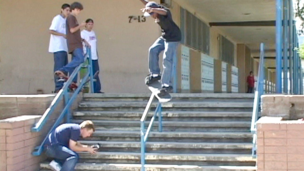 Footage of the P-Rock Crew Skateboarding at Sylmar High School.<br />Featuring: Bryan Herman, Ainsley Hubbard, Nate Osborn, Darrell Weaver, Thomas, Pat Torres, Jason Pritchard, Jimmy Van Pelt, Spike, Steven Bey, John Leal, Josh Grossguth, Keelan Dadd, Marquis Preston, Chris Barber & Andreau Soptich.<br /><br />North of Los Angeles lies a forgotten stretch of desert known as the<br />ANTELOPE VALLEY.<br />A harsh wasteland of scorching pavement, busted concrete, empty lots, abandoned buildings...and enough tweaker's to keep even the strongest Jedi on high alert.<br />From this unlikely corner of the galaxy, a diverse group of misfits came together.<br />They had different backgrounds.<br />Different personalities.<br />Different styles.<br />But they shared one thing...<br />SKATEBOARDING.<br />United by four wheels and a piece of wood, they forged an unbreakable bond.<br />Against all odds, they became a crew.<br />Not the biggest.<br />Not the richest.<br />Not the most respected.<br />The UNDERDOGS.<br />But they were Hungry.<br />They were Fearless.<br />And they were ahead of their time.<br />They called themselves...<br />P-ROCK.<br />For nearly a decade, from 2001 to 2009, P-Rock carved its name into the streets of the Antelope Valley.<br />They battled busted spots, brutal slams, security guards, cops, angry neighbors, desert heat...<br />...and occasionally each other.<br />These are the stories.<br />The Tricks.<br />The Slams.<br />The friendships.<br />The places that disappeared.<br />And the crew that refused to.<br />This is the story of P-ROCK.