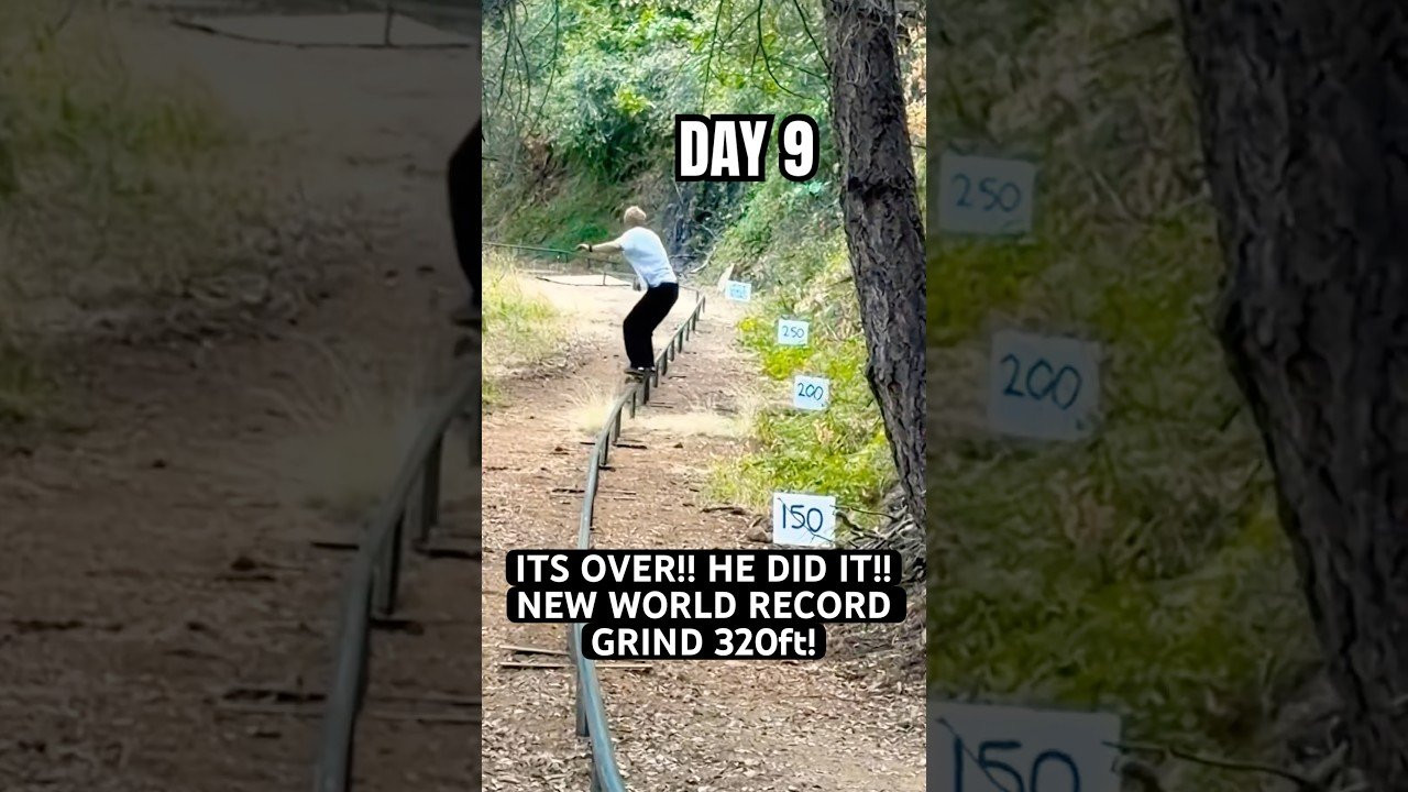 HE DID IT!! New world record grind 320ft 🤯<br /><br />Follow em! https://www.instagram.com/garrettginner?igsh=NTc4MTIwNjQ2YQ==&igsi=NTc4MTIwNjQ2YQ==