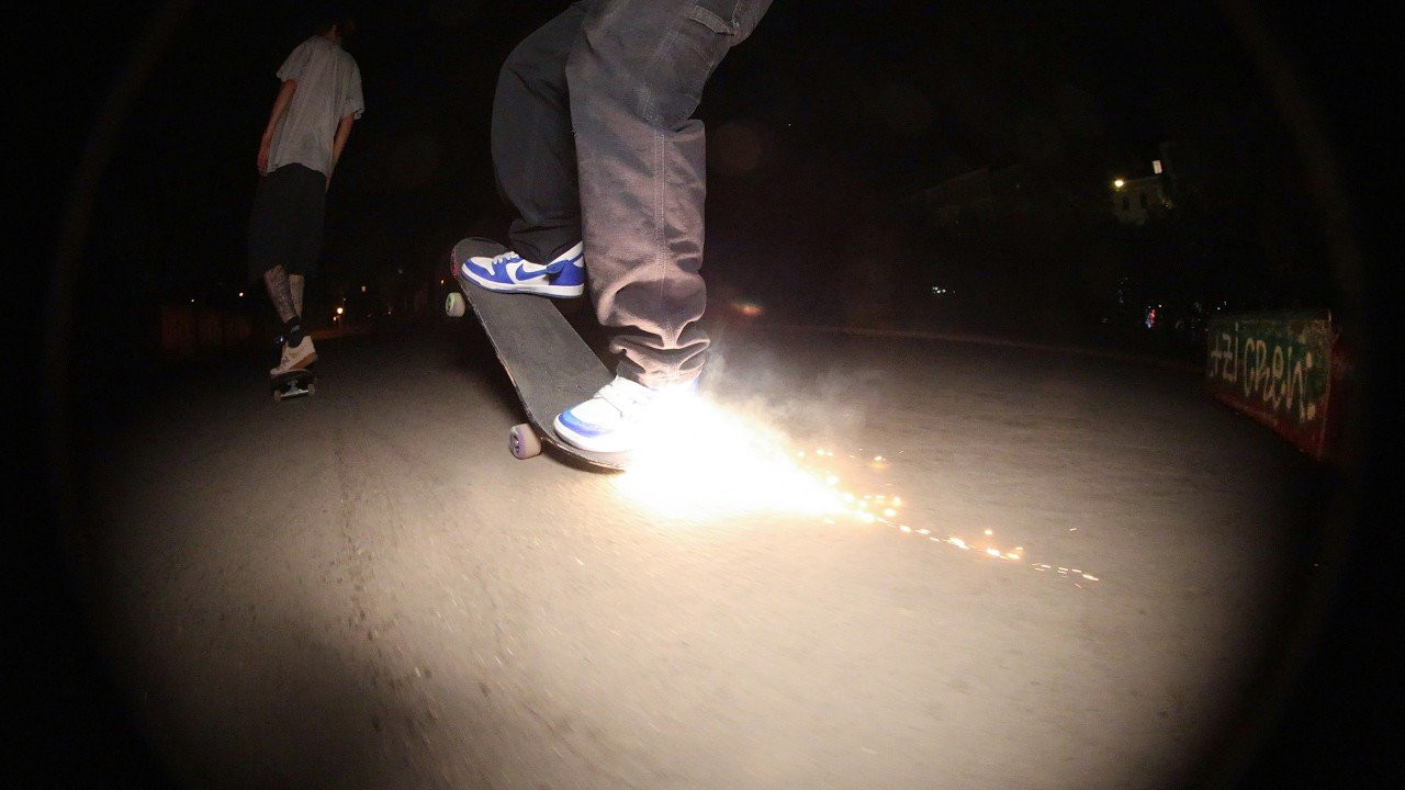 #skateboarding #skatelife #skatecrew <br />Friday night in Berlin. The whole DOSE crew met up at Mauerpark for a warm-up sesh — sunset, weekend vibes, people playing basketball, and the crew throwing down flatground tricks and skating anything that looked remotely skateable.<br /><br />Everyone had a camera. Livestreaming, vlogging, filming tricks, filming each other. Basically everyone was making content while making content.<br /><br />Welcome to skateboarding in 2026.<br /><br />As the sun went down, we hit a little wooden wallride spot still inside Mauerpark. Everyone went all in, throwing themselves at the wall, with slams, cheers, laughs and some seriously good tricks.<br /><br />Once it was fully dark, we jumped on boards and bikes and headed towards Nordbahnhof. A few rail tricks later, we rolled into Pappelplatz Skatepark with a bag full of Tail Devils and Rail Devils, ready for some nighttime experiments.<br /><br />The idea was better than the execution.<br /><br />The Devils were lighting up the park, but attaching them to the boards without the tool we forgot to bring turned out to be slightly problematic. Still, nobody seemed too concerned.<br /><br />Manuals, gaps, sparks on concrete and a whole lot of questionable decisions followed.<br /><br />By then, most of the crew was completely cooked.<br /><br />A few survivors kept going and made it to Friedrichstraße station, where a stair set inside the Bahnhof offered one last opportunity — assuming security didn't notice us first.<br /><br />They got a few attempts in before security showed up and officially ended the session sometime after midnight.<br /><br />Sunset to midnight.<br /><br />Bikes, boards, sparks, security and way too many cameras.<br /><br />Welcome to a DOSE night in Berlin.<br /><br />Featured skaters:<br /><br />@danielzakari<br />@nugler_<br />@dannybrown_030<br />@deolegotoy<br />@german_joslin<br />@easy__door36<br />@g6rd9n<br />@mr.lateflip<br />@corny_sb<br />@zzzeta_500