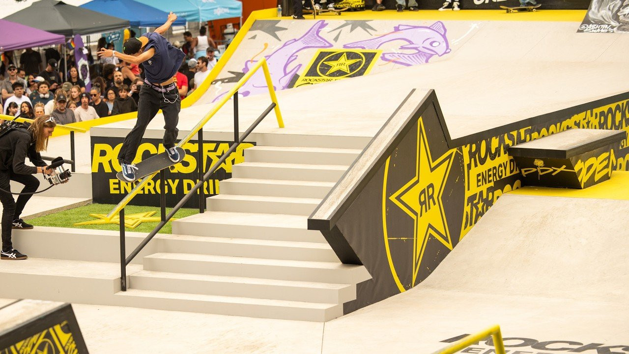 The Men’s Street Semi-Final rocked the course at the Rockstar Energy Open with 20 of the best skateboarders dropping in for three 45-second runs. Watch the best moves that went down in the highlights video featuring: David Reyes, Christopher Hiett, Malachi Gray, Zion Wright, Matt Berger, Art Cordova, Nobacel Villalobos, Kristion Jordan, Koston Eaton, Ryan Decenzo, Chris Joslin, Josh Douglas, Dominick Walker, Tyson Bowerbank, Lazer Crawford, Julian Christianson, Jake Ilardi, Steven Vasquez, Braden Hoban, and Toa Sasaki<br /><br />Subscribe to the Platfrm channel!<br />https://bit.ly/4aScSzM<br /><br />Follow us on:<br />TikTok: https://www.tiktok.com/@the_platfrm<br />Instagram: http://instagram.com/theplatfrm<br />Facebook: http://facebook.com/theplatfrm<br />Twitter: http://twitter.com/the_platfrm