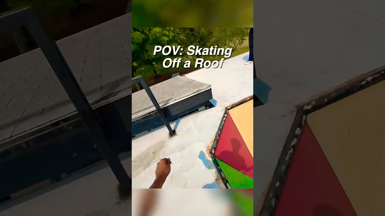 POV SKATING OFF A ROOF! 🤯🏠<br /><br />Follow em!<br /><br />https://www.instagram.com/johnibradford?igsi=NTc4MTIwNjQ2YQ==