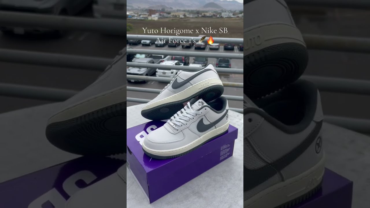 The Yuto Horigome x @nikesb Air Force 1 QS 'White/Iron Grey are available on the site 9/12/26. 1 pair per customer.
