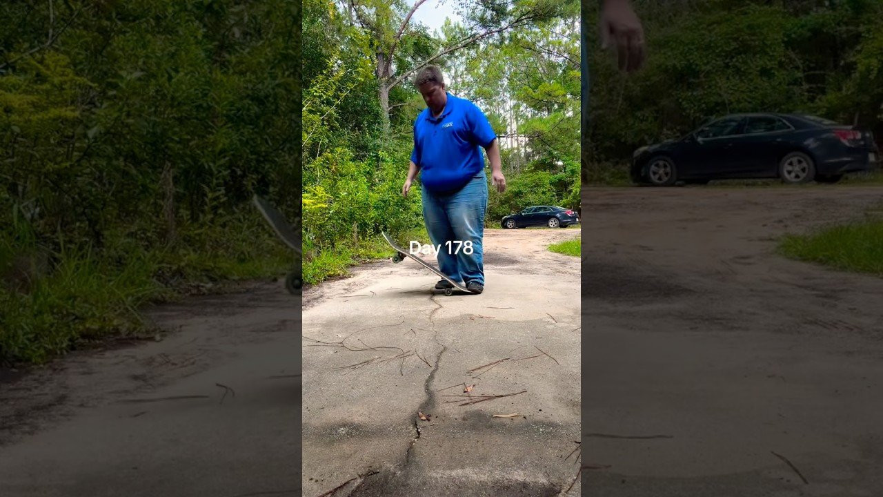 Taking it to the concrete! 💪🛹<br /><br />Follow em 👉 https://www.instagram.com/skatewith_jason?igsi=MjE3eDBnYXB5djZ4