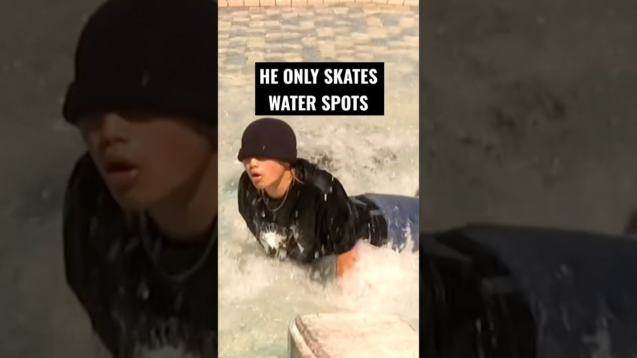 He refuses to skate any dry spot 🤷🏻‍♂️😂<br /><br />Follow em 👉 https://www.instagram.com/kaede_terauchi?igsi=dG5wdnFiNDVsNTI4