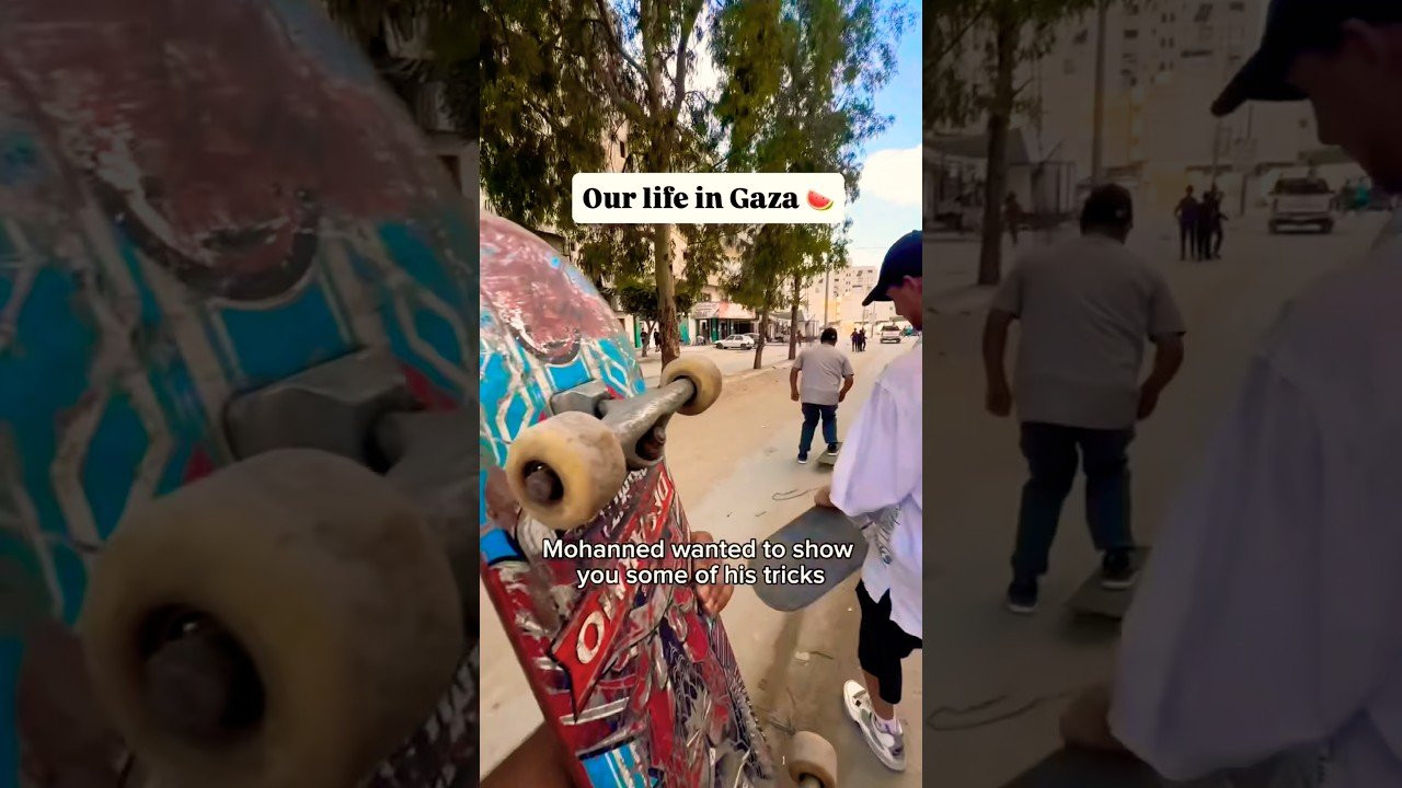 A day in the life of a skater from Gaza 📝😱<br /><br />Follow em! 👉 https://www.instagram.com/hamza._.gaza_skater?utm_source=ig_web_button_share_sheet&stkn=ZDNlZDc0MzIxNw==<br /><br />#skateboarding #shorts #gaza