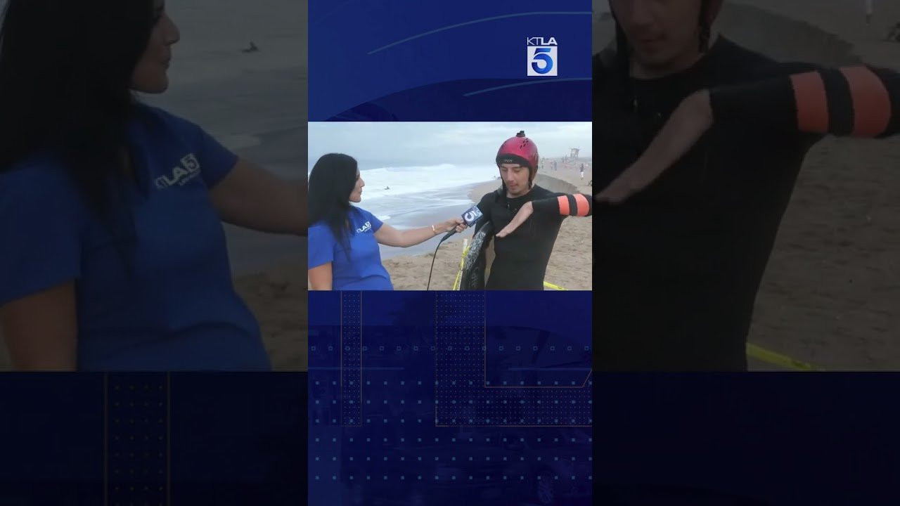 Ethan surfed the Hurricane Marie swells of September 2026. He got so pitted that a KTLA reporter noticed.<br /><br />The interview brings us back to 2002, when surfer dude Micah Peasley became one of YouTube's first stars with his "waapah!" moment.<br /><br />Footage: KTLA