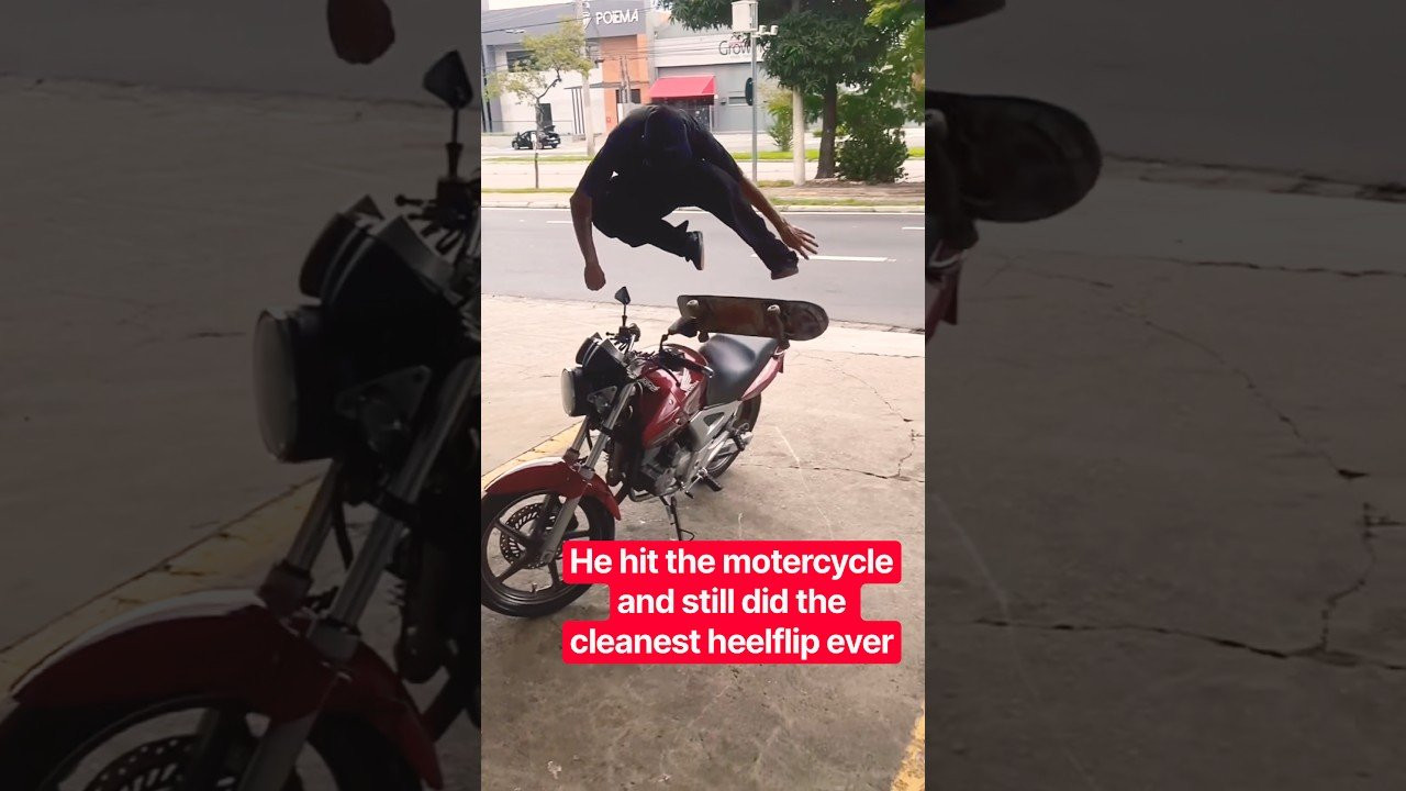 He literally hit the bike 🫪🛹<br /><br />Follow em 👉 https://www.instagram.com/allisonsabino_?stkn=MXA0bHEwaDF0NTA0aw==<br /><br />#shorts #shortvideo #skateboarding