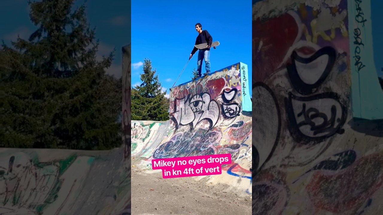 Mikey No Eyes drops in on 4ft of vert 🫪🧑🏽‍🦯<br /><br />Follow em 👉 https://www.instagram.com/mikey_no_eyes_official_?stkn=NTc4MTIwNjQ2YQ==<br /><br />#shorts