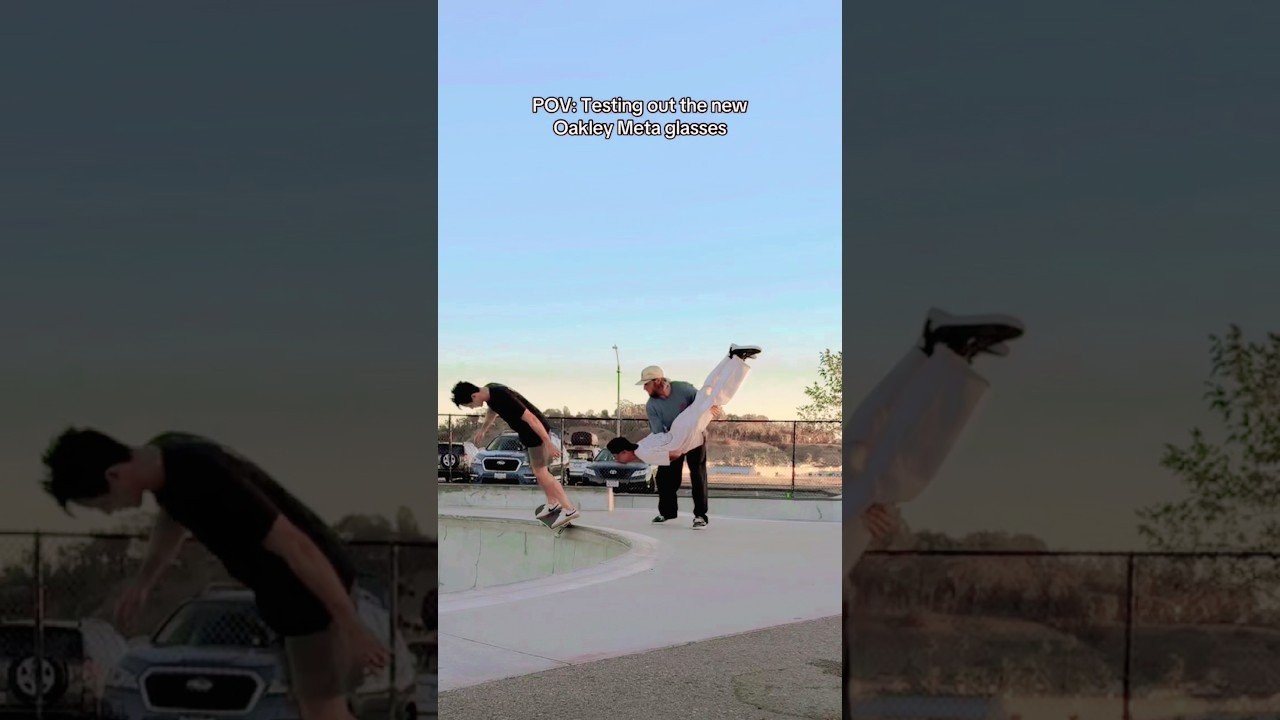 Testing the new Meta glasses 🛹<br /><br />#shorts #shortvideo #skateboarding