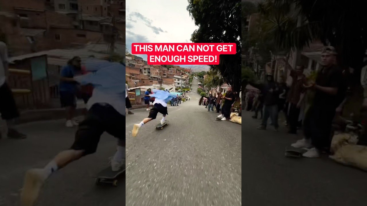 4 full power pushes into the hill bomb is crazy 🫪<br /><br />Follow em 👉 https://www.instagram.com/mateo_morenosk8?stkn=NTc4MTIwNjQ2YQ==<br /><br />#shorts #shortvideo #skateboarding