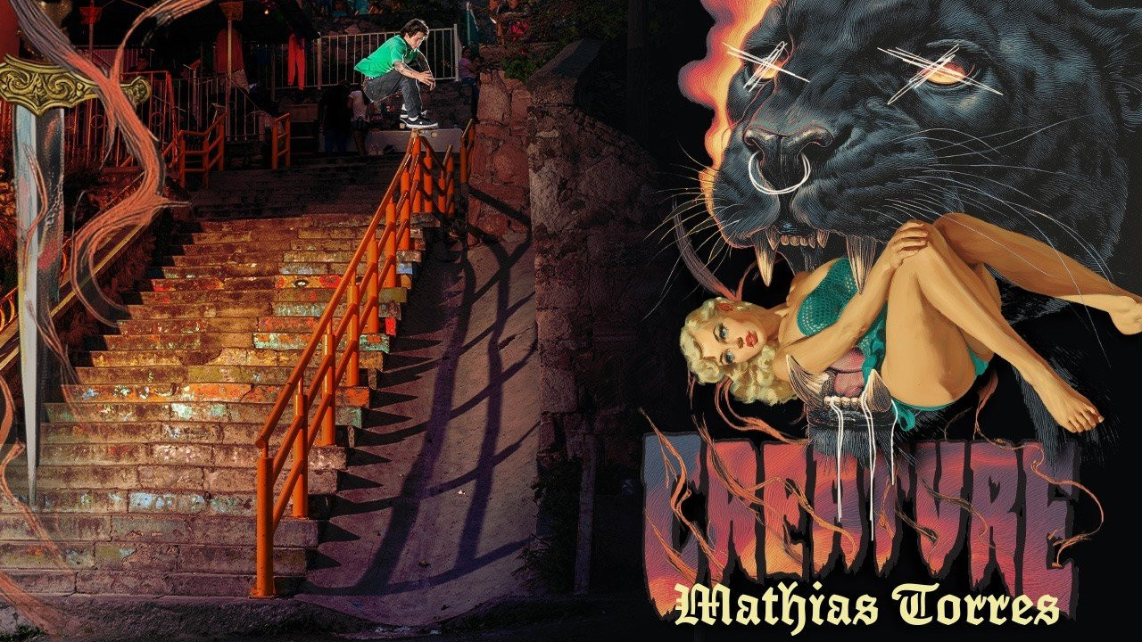 Subscribe: https://www.youtube.com/c/CreatureFiends<br /><br />The Eyes of the Jaguar have many meanings. In some cultures, they’re said to symbolize the power to confront fears and navigate between worlds. Whatever your belief, Mathias set out to unleash a killer part this year, and it’s safe to say that fears were confronted along the way. Enter the Jaguar’s gaze and witness Mathias Torres in his new Eyes of the Jaguar part Now Playing on the #CreachTube.<br /><br />Follow Mathias on instagram: https://www.instagram.com/mathiastorres/<br /><br />Peep Mathias' new Eyes and Jaguar Pro Models!<br />https://nhsskatedirect.com/collections/creature-stumps-short-wheelbase-skate-decks<br /><br />LURK WITH US:<br />https://www.youtube.com/c/CreatureFiends<br />https://instagram.com/creaturefiends/ <br />https://www.tiktok.com/@creaturefiends<br />https://www.facebook.com/CreatureSkat...<br />Shop: https://nhsskatedirect.com/pages/creature-skateboards<br /><br />#CreatureSkateboards #Skateboarding #CreachTube