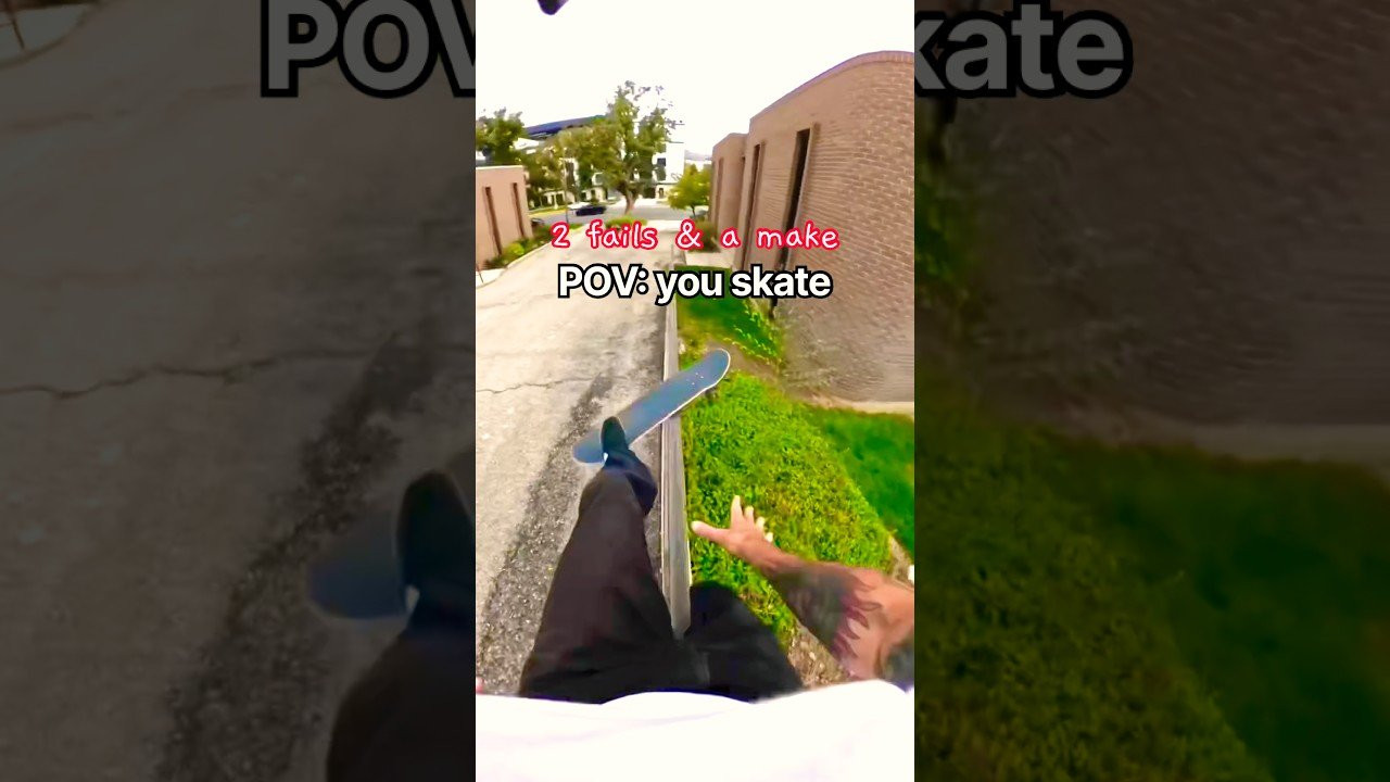 First person POV shot of grinding a gnarly rail 🫪<br /><br />Follow them 👉 https://www.instagram.com/reel/DeXrfUCha5s/?psln=NTc4MTIwNjQ2YQ==<br /><br />#shorts