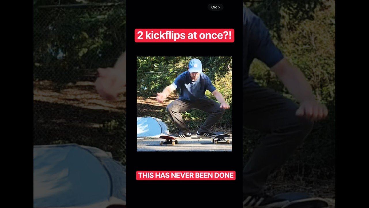 2 kickflips AT THE SAME TIME! 😱🎮<br /><br />Follow him! 👉 https://www.instagram.com/byebyeskateboarding?srtk=NTc4MTIwNjQ2YQ==<br /><br />#shorts #shortvideo #skateboarding