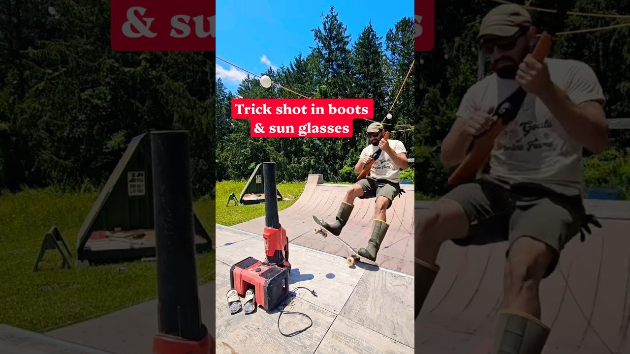 Trick shot, while doing a trick on a skateboard 😎<br /><br />Follow him 👉 https://www.instagram.com/timberlinefarms?srtk=NTc4MTIwNjQ2YQ==<br /><br />#shorts #shortvideo #skateboarding